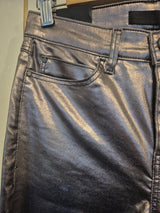 Guess Pink Pewter Metallic High Rise Skinny Leg Jeans Size 263