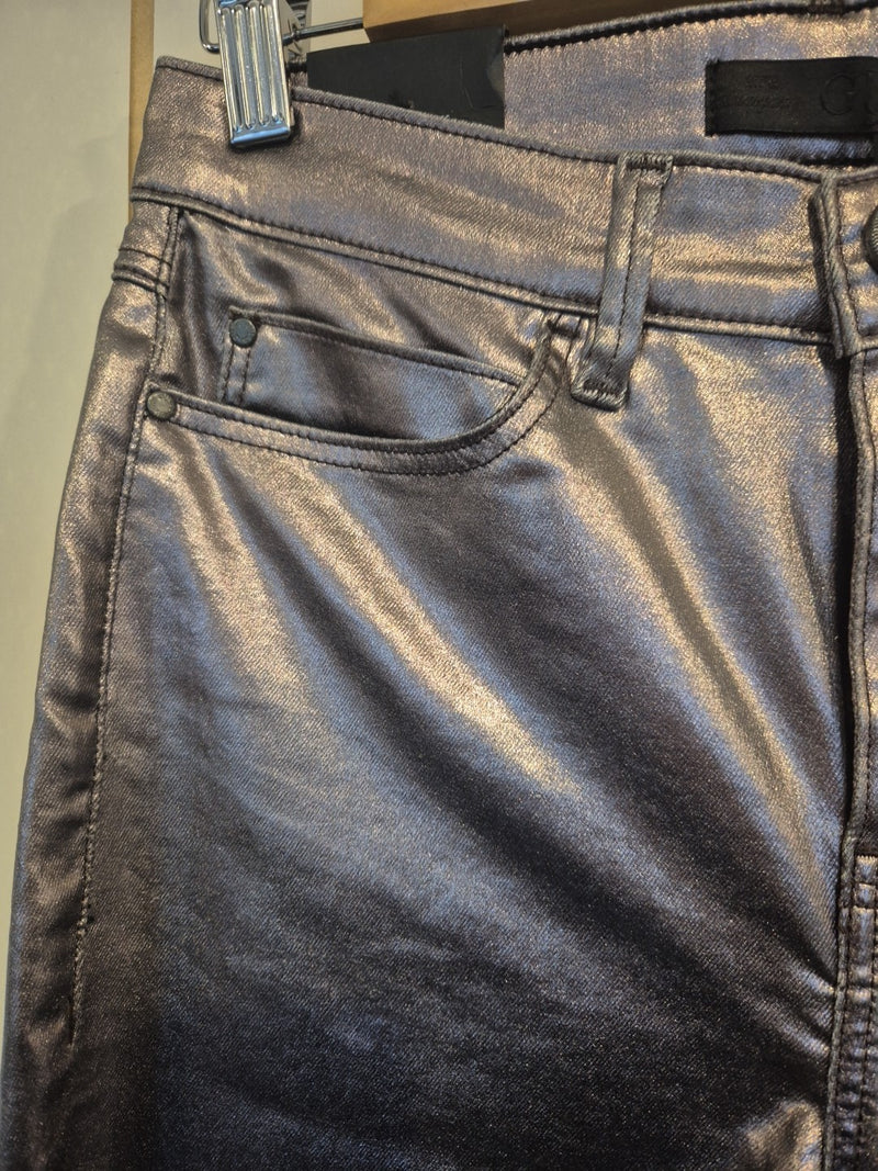 Guess Pink Pewter Metallic High Rise Skinny Leg Jeans Size 263