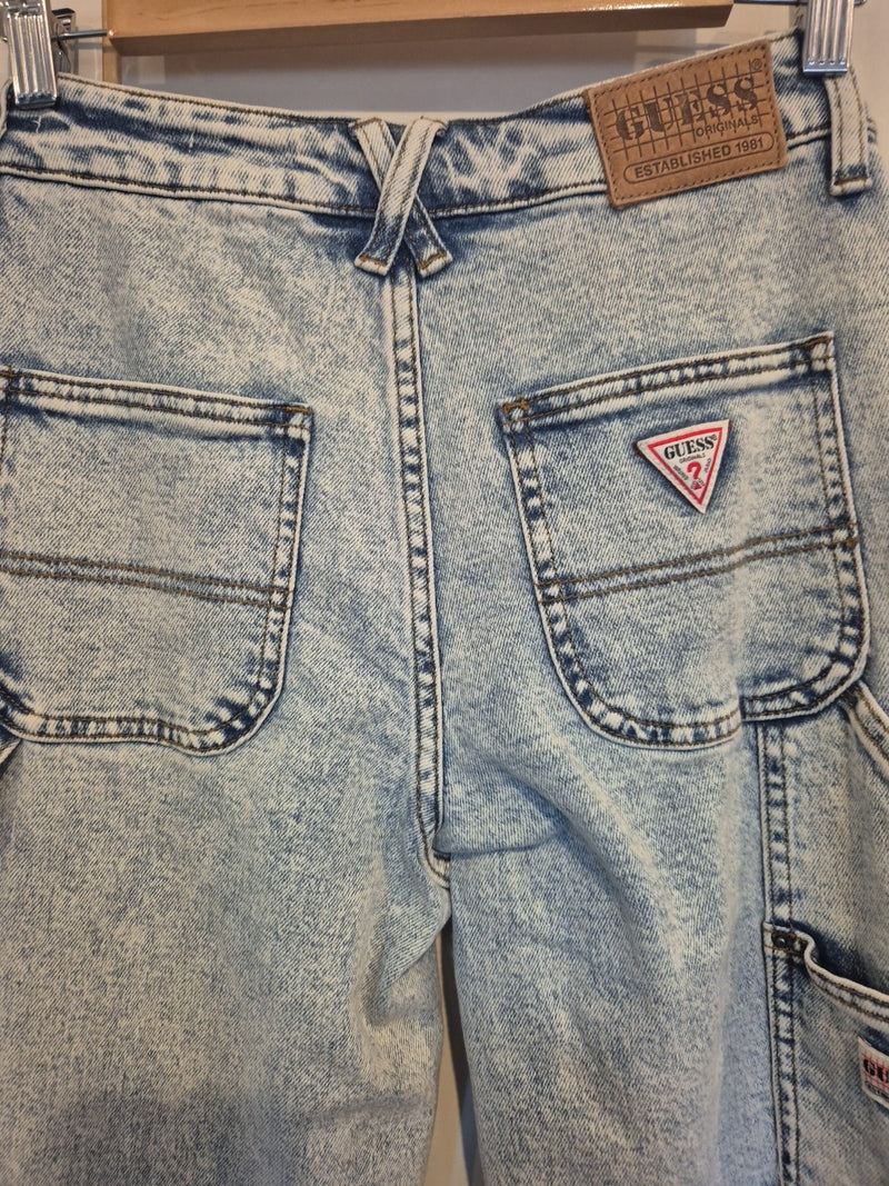 Guess Light Blue Go Kit Carpenter Pant Go Jackie Acid Wash Jeans Size 2510