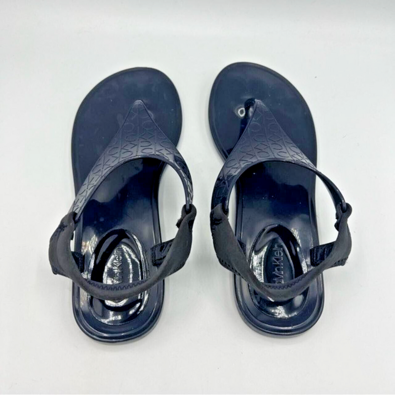 Calvin Klein Janny Blue Jelly Sandal Size US7 EU37 E68133