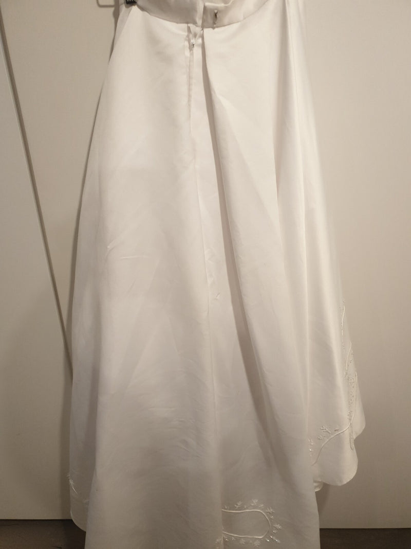 White beaded wedding bridal skirt with train size 67