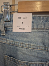 Wrangler Drew Lucille Blue High Rise Slim Fit Torn Jeans Size 712