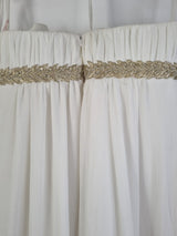 Imoda Ivory Gold Sweetheart Crepe Chiffon Embroidered Beaded Wedding Dress Sz 1210