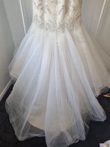 iModa Ivory Champagne Sweetheart Tulle Lace Mermaid Sequin Embroidered Sz 109