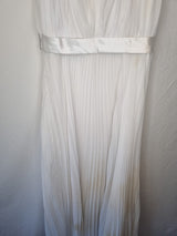 Imoda White Chiffon Gathered Pleated Grecian Empire Wedding Dress Sz 1010