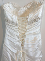 Essence ivory satin sweetheart beaded wedding dress au 78