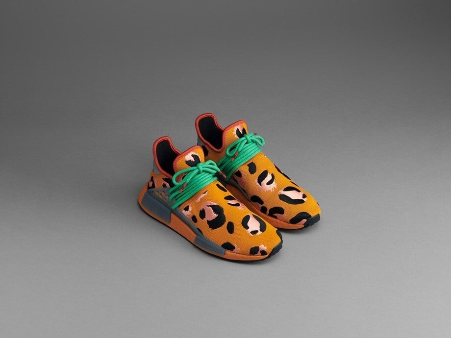 Adidas x Pharrel Williams HU NMD Animal Print Orange Grey Green GZ4439 US 102