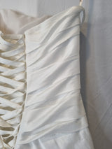 Imoda Ivory Sweetheart Ruched Simple Elegant Train Wedding Dress Sz 109