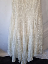 Imoda Ivory Lace Sweetheart Sequin Mermaid Train Wedding Dress Sz 1011
