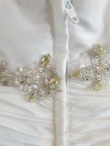 Sugar And Spice Ivory Ruched a line embellished sweetheart Wedding Dress Size 47