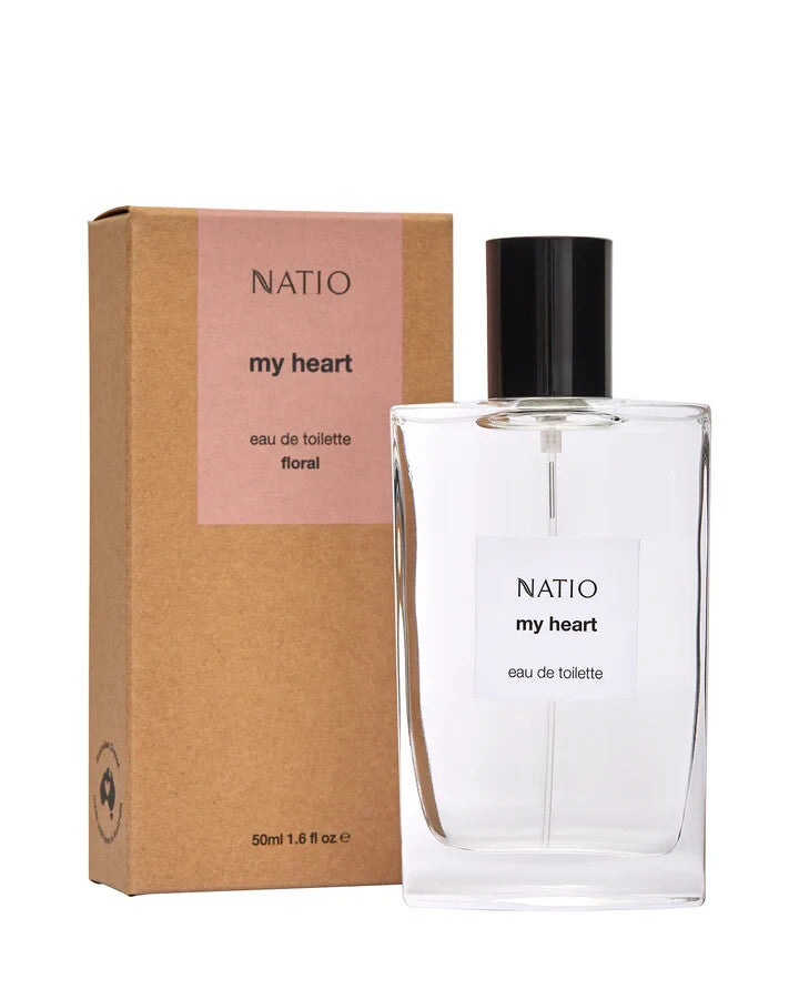 Natio My Heart Eau De Toilette Natural Spray 50ml Made In Australia