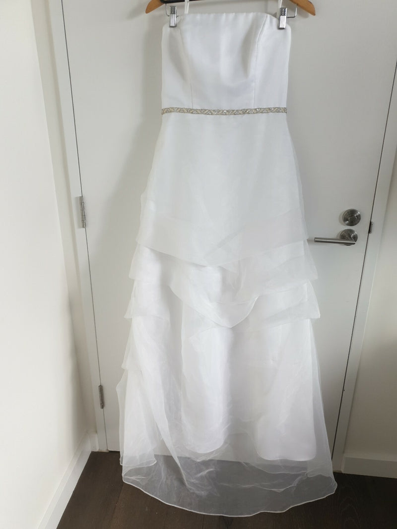 Bridal Chic White organza beaded princess wedding dress size 101