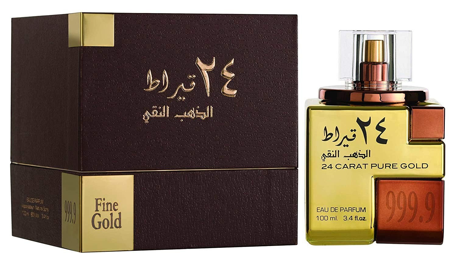 Lattafa 24 Carat Pure Gold Eau De Parfum for Men and Women Spray 100ml