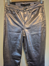 Guess Pink Pewter Metallic High Rise Skinny Leg Jeans Size 261