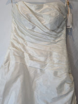 Imoda Ivory Sweetheart Ruched Simple Elegant Train Wedding Dress Sz 103