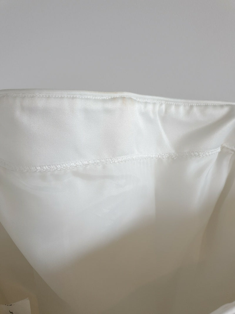 Essence ivory strapless bridal bustier pink beading UK 87