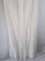Imoda Ivory Chiffon Sweetheart Ruched Crystal Diamante Bead Wedding Dress Sz 121