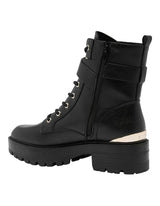 Guess Highs Black Gold Combat Military Hi-Top Boot Size AU 81
