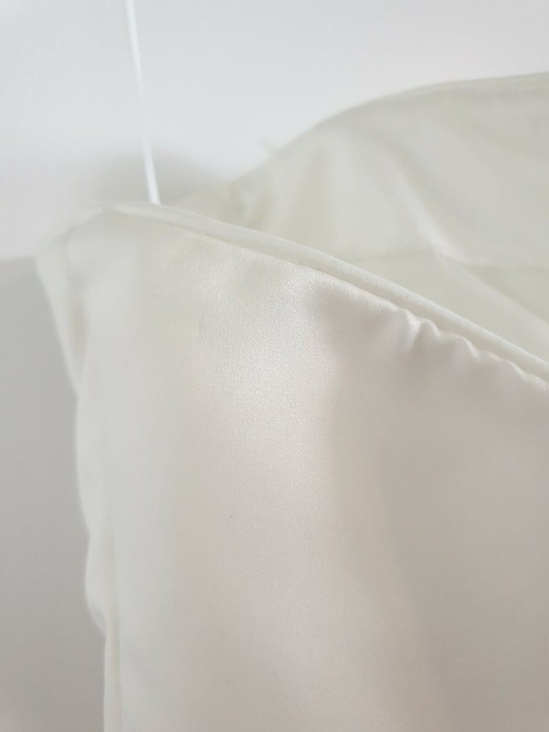 Essence ivory strapless bridal bustier pink beading UK 86