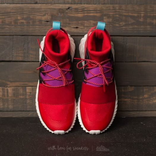 Adidas Tubular Doom Red Purple Knit Ankle Sock Sneakers BY9397 F40.66/US7.5/UK718