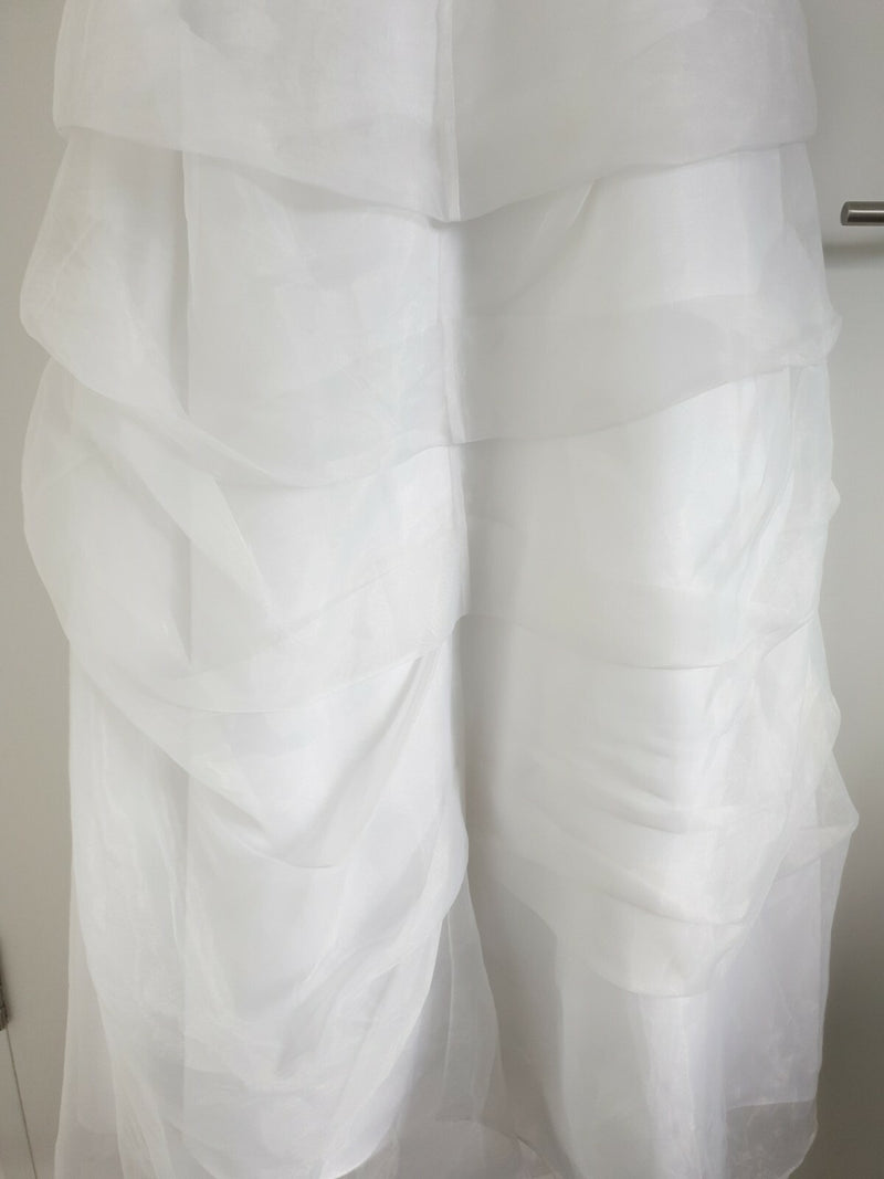 Bridal Chic White organza beaded princess wedding dress size 1010