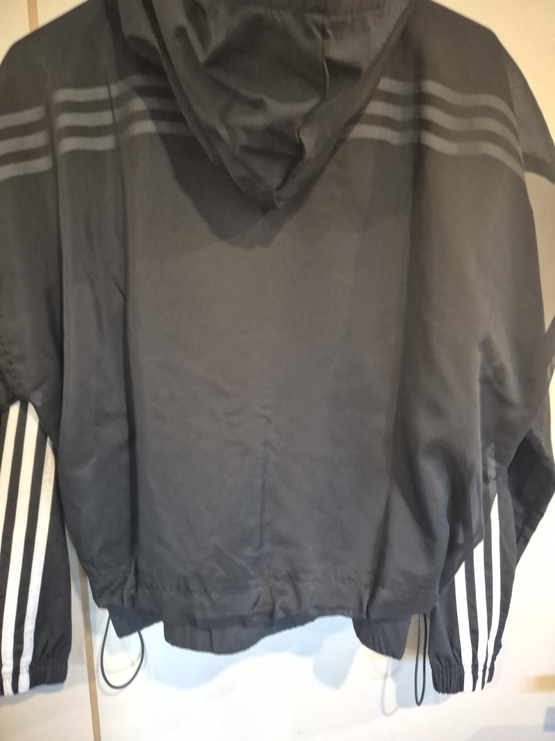 Adidas Black Layered Hooded Wind Breaker Jacket Size Xs8