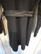 Guess Black Military Trench Wool Blend Coat Jacket Size Xs9