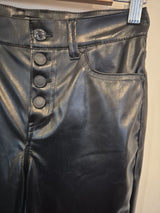 Guess Black Faux Patent Leather High Rise Skinny Leg Pants Size 272