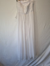Imoda White Chiffon Ruched Empire Wedding Dress Sz 146