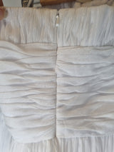 Imoda White Chiffon Ruched Empire Wedding Dress Sz 1410