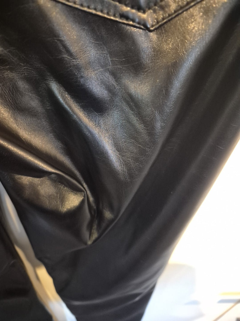 Guess Black Faux Patent Leather High Rise Skinny Leg Pants Size 2711