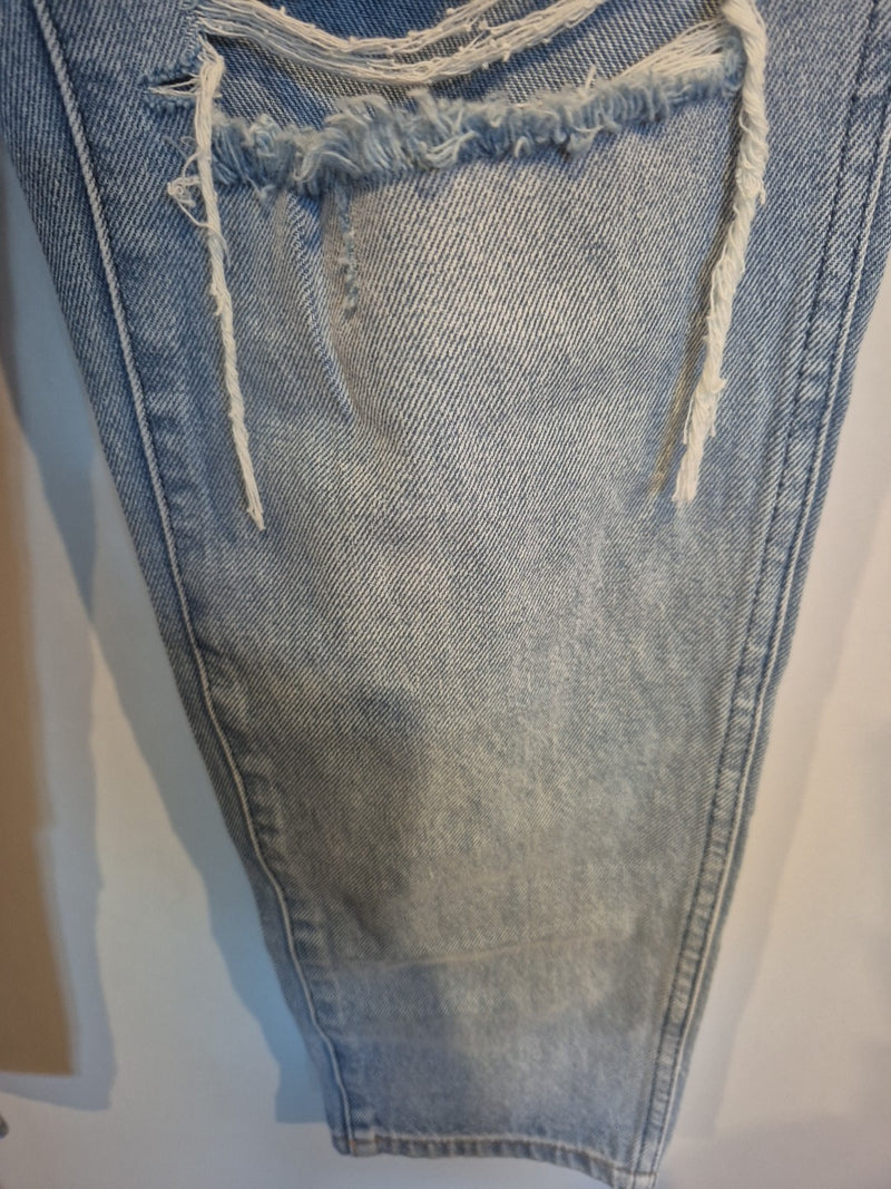 Wrangler Drew Lucille Blue High Rise Slim Fit Torn Jeans Size 76