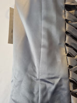 Juniper & Sage Satin Grey Pleat Strapless Evening Bridesmaid Dress Sz 1011