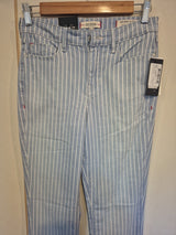 Guess Blue White Stripe Skinny High Rise Jeans Size 281