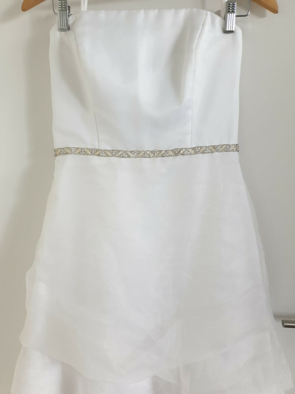 Bridal Chic White organza beaded princess wedding dress size 100