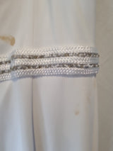 Giovanni White Knit Beaded Rope Evening Bridesmaid Dress Sz 1012