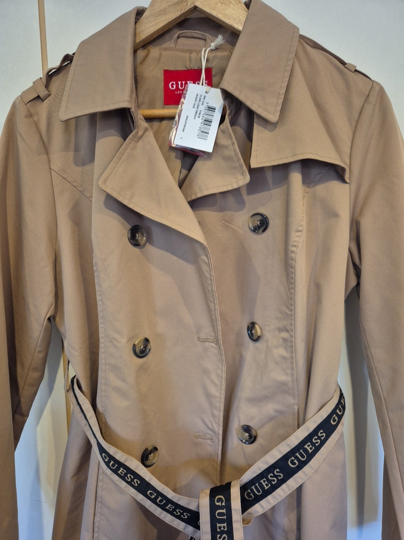 Guess Beige Tan Trench Coat Jacket Size S1