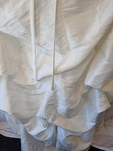 Imoda Ivory Ruched Beaded Embroidered Puckered Wedding Dress Sz 1013