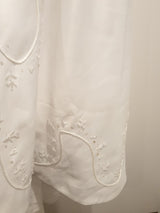 White beaded wedding bridal skirt with train size 62