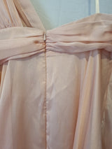 Juniper & Sage Chiffon Pink Ruched One Shoulder Evening Bridesmaid Dress Sz 88
