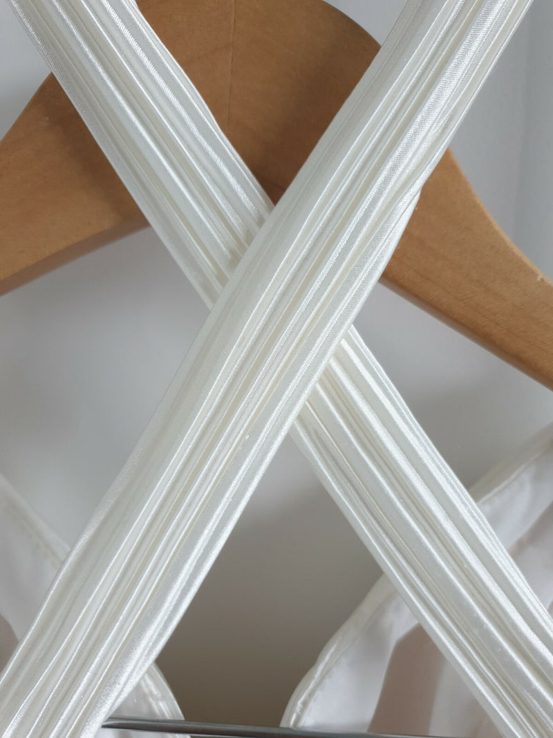 Angeline ivory satin ruched pleated cross back wedding maid honour dress size 1210