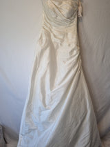 Imoda Ivory Sweetheart Ruched Simple Elegant Train Wedding Dress Sz 100