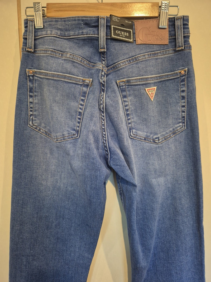 Guess Blue Straight High Rise Jeans Size 266