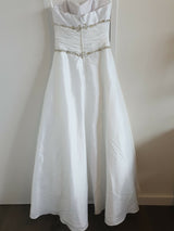 Sugar And Spice Ivory Ruched a line embellished sweetheart Wedding Dress Size 44