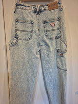Guess Light Blue Go Kit Carpenter Pant Go Jackie Acid Wash Jeans Size 258