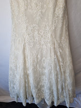 Imoda Ivory Lace Sweetheart Sequin Mermaid Train Wedding Dress Sz 103