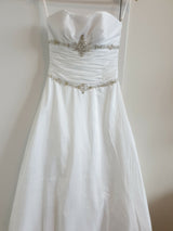 Sugar And Spice Ivory Ruched a line embellished sweetheart Wedding Dress Size 40