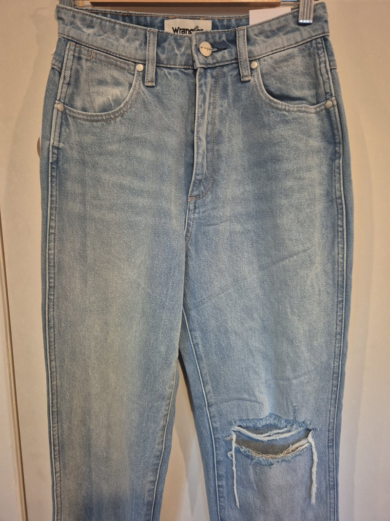 Wrangler Drew Lucille Blue High Rise Slim Fit Torn Jeans Size 71