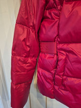 Guess Pink Duck Feather Fur Hood Puffer Jacket Size S3