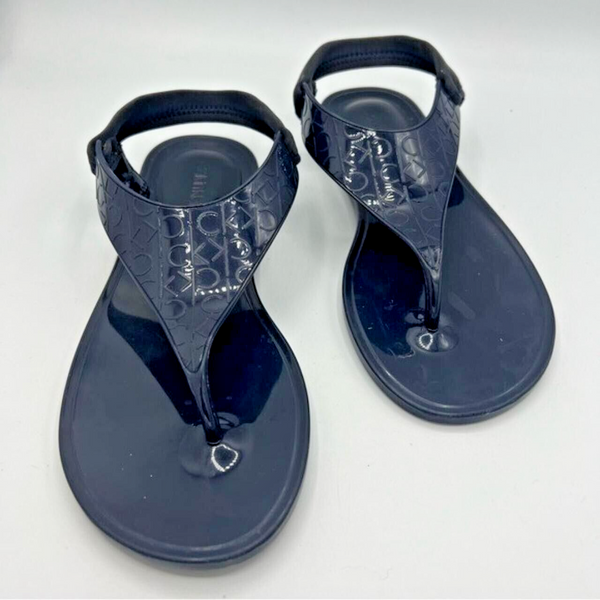 Calvin Klein Janny Blue Jelly Sandal Size US7 EU37 E68130